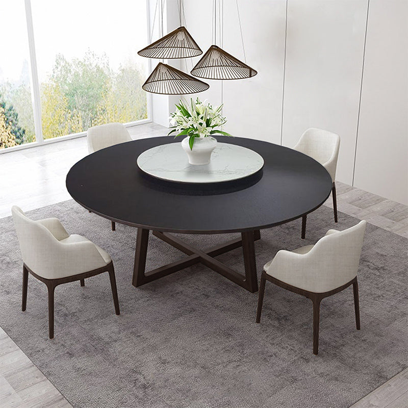 Parson Dining Table with Lazy Susan