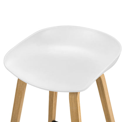 Icon Bar Stool with Wood Leg